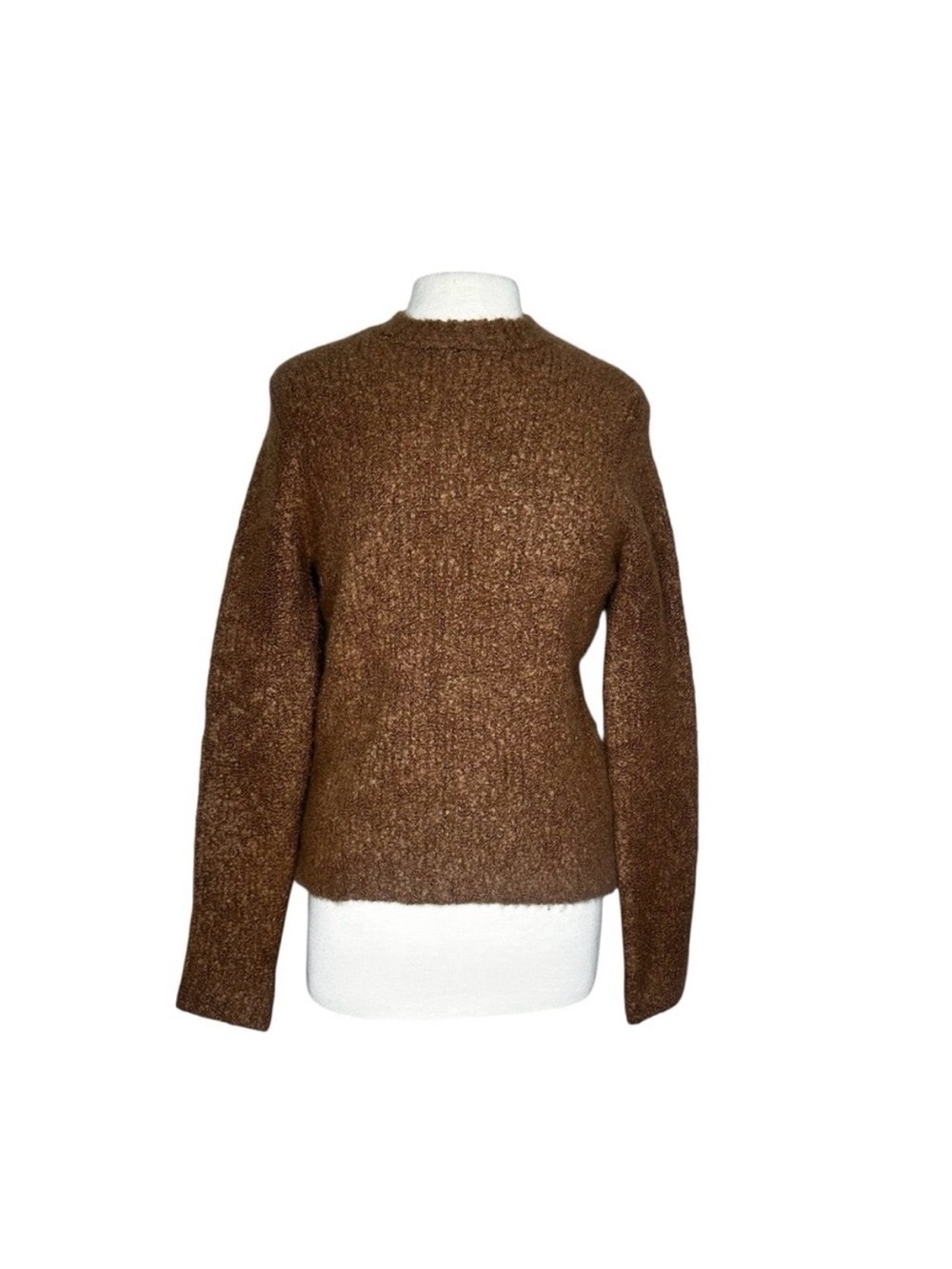 Gabriela Hearst long sleeved Brown Crewneck Cashmere and silk Sweater